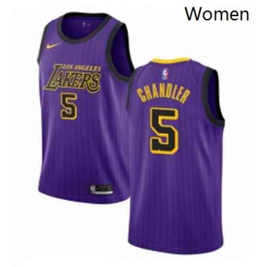 Womens Nike Los Angeles Lakers 5 Tyson Chandler Swingman Purple NBA Jersey City Edition